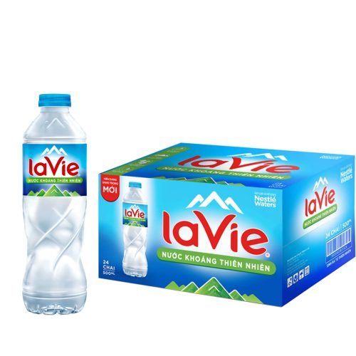 Thùng nước khoáng LaVie chai nhỏ 500ml