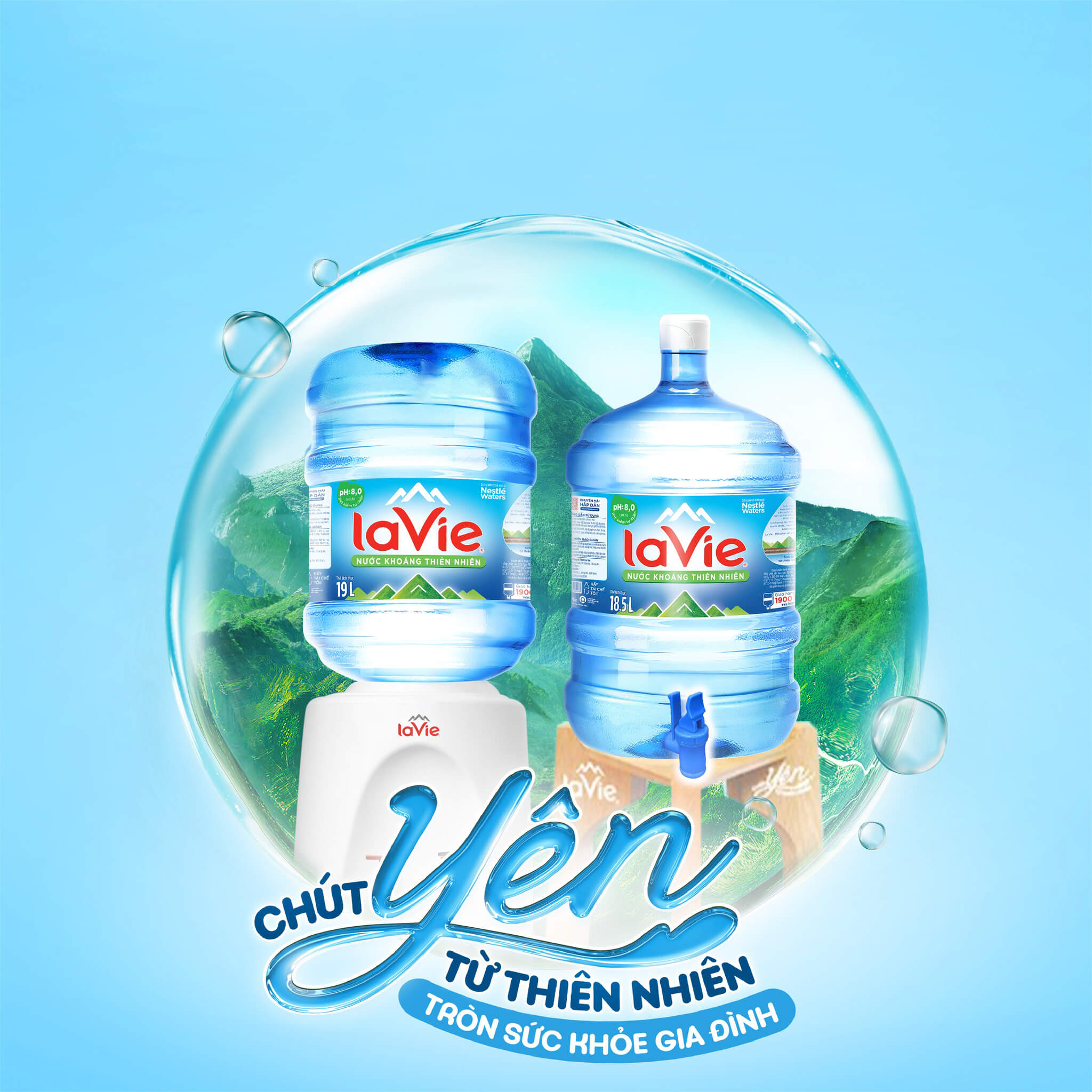 Nước bình LaVie 19 lít chính hãng