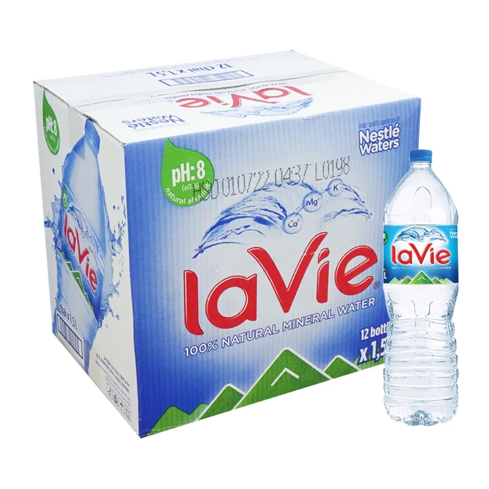 Thùng 12 chai nước khoáng LaVie 1.5L