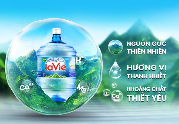 Nước khoáng LaVie 19L bình có vòi tiện lợi