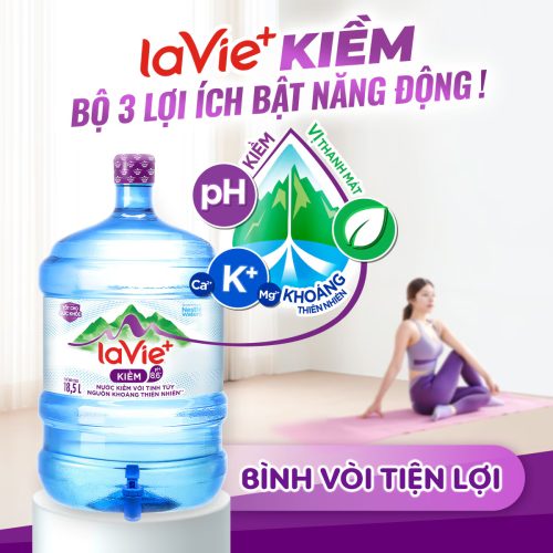 BÌNH NƯỚC LAVIE+ KIỀM CÓ VÒI 18,5L (Bình Vòi)